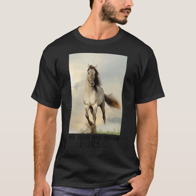 Werde Bruder Für Pferd 1 Tauschen T-Shirt (Vorderseite)