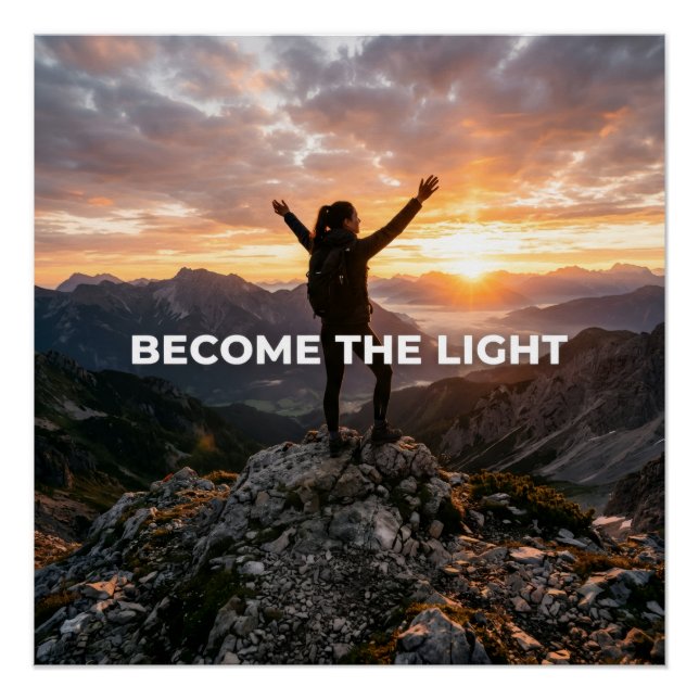 Werde das Licht Poster (Vorderseite)