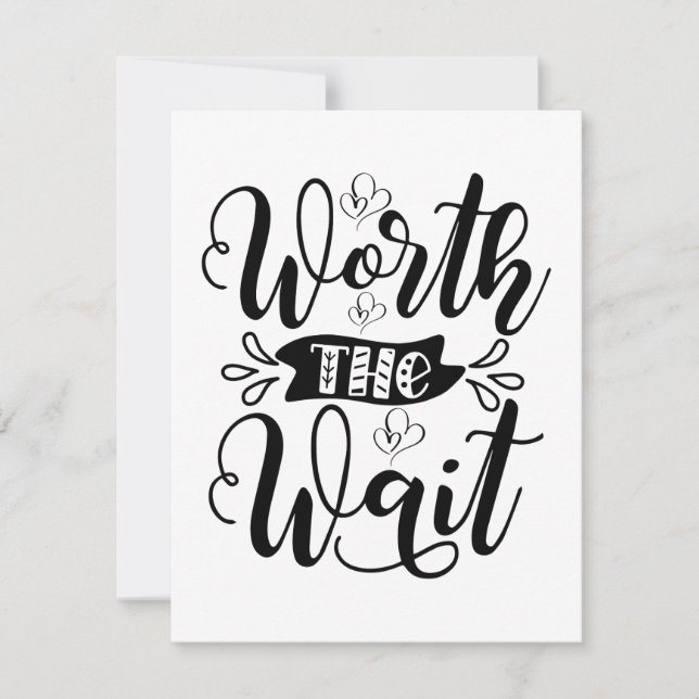Werde den Bodysuit warten, der das Warten wert ist Dankeskarte (Vorderseite)