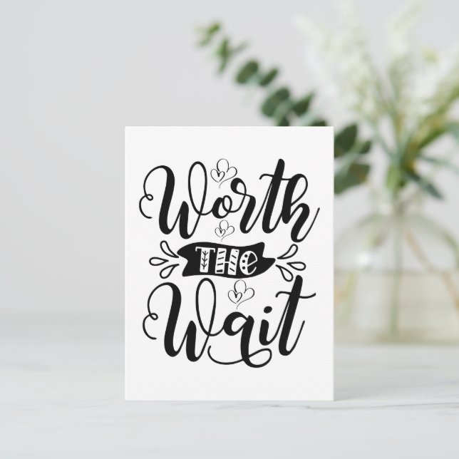 Werde den Bodysuit warten, der das Warten wert ist Postkarte (Stehend Vorderseite)