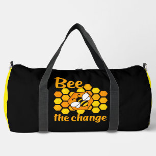 Werde die Veränderung Honigwabe Duffle Bag