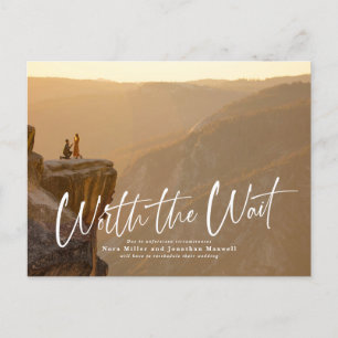 Werde die Wartezettel-Postkarte Ankündigungspostkarte