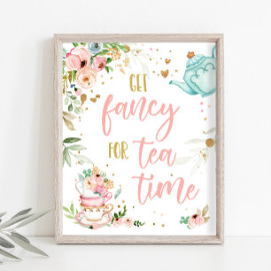 Werde elegant für die Teestunde Baby Brauen Baby S Poster