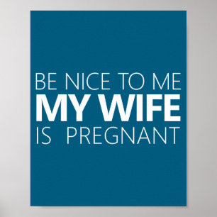 Werde Frau Schwanger Vater Geschenk Poster