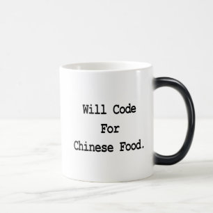 werde für chinesisches Essen programmieren Verwandlungstasse