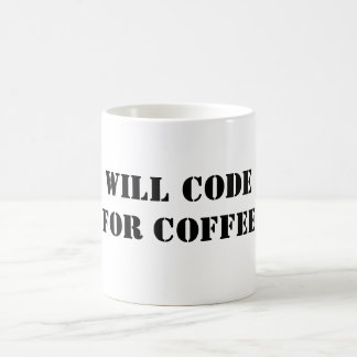 Werde für Kaffee coden Tasse