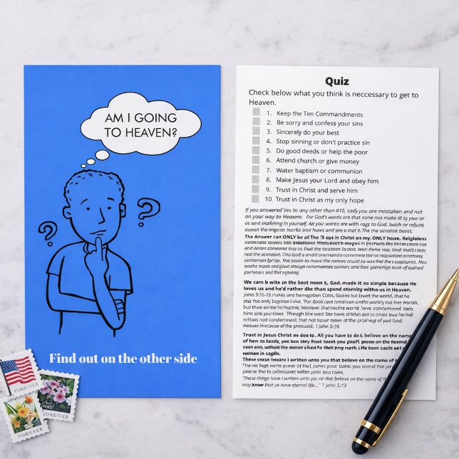 Werde ich in den Himmel Quiz Bible Trakt Flyer? (Von Creator hochgeladen)