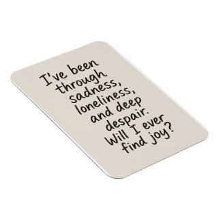 Werde ich je Freude finden? - Minimalistisches emo Magnet