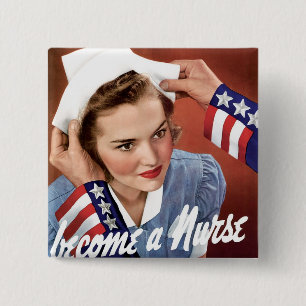 Werde Krankenschwester Button