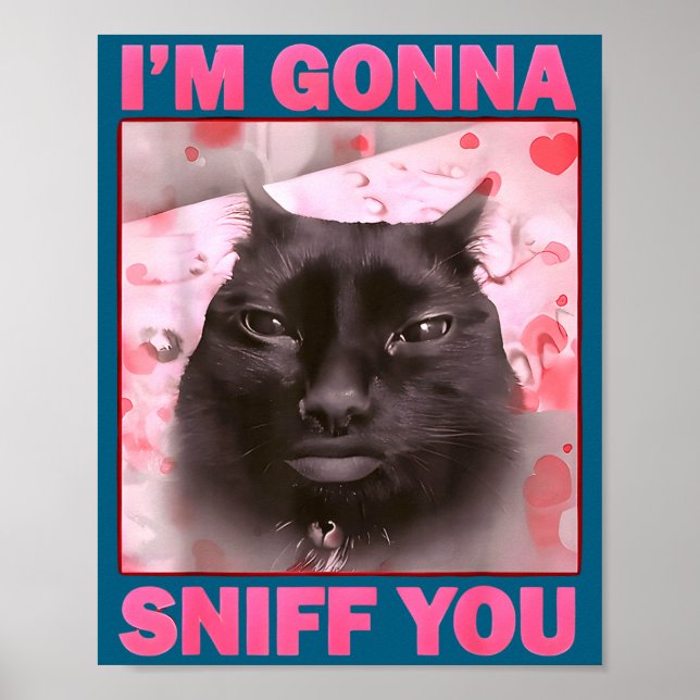 Werde lustige Brainrot-Katzen-Meme für Frau Mann s Poster (Vorne)