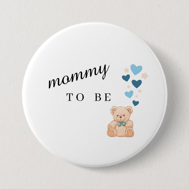 Werde-Mama-Baby-Shower-Button Button (Vorderseite)