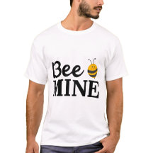 Werde-mein-Valentins-T-Shirt – Süßer Bienen-Wortwi