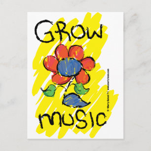 Werde Musik wachsen. Cooles Design der musikalisch Postkarte