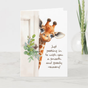 Werde nach der Operation wieder gesund Giraffe sch Karte