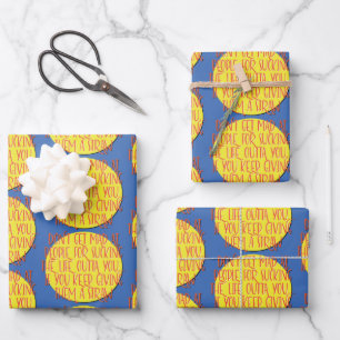 Werde nicht wütend auf Leute   12-Schritte-Recover Geschenkpapier Set