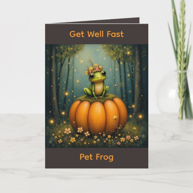 Werde schnell wieder gesund, Frosch Karte (Vorderseite)