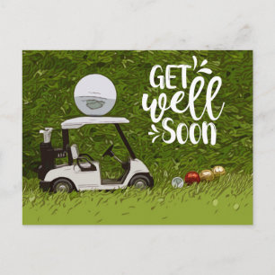 Werde schnell wieder gesund, Golfer Postkarte