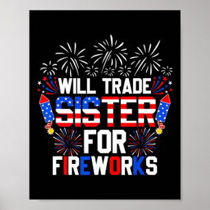 Werde Schwester für Feuerwerk tauschen Lustiger 4. Poster