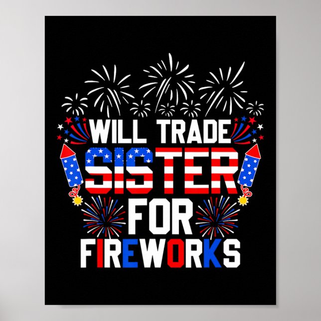 Werde Schwester für Feuerwerk tauschen Lustiger 4. Poster (Vorne)