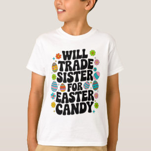 Werde Schwester für Ostern Süßigkeiten Kleinkind M T-Shirt