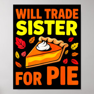 Werde Schwester Für Pie-Shirt Für Kinder Geschwist Poster