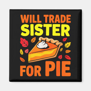 Werde Schwester Für Pie-Shirt-Kinder-Geschwister-D Magnet