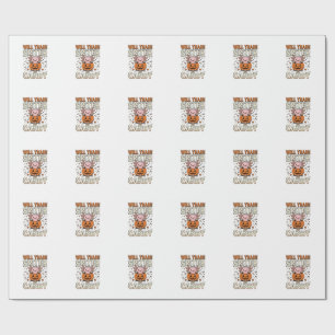 Werde Schwester für Süßigkeiten Axolotl Halloween Geschenkpapier