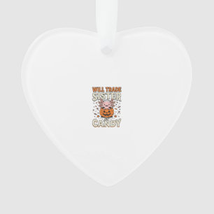 Werde Schwester für Süßigkeiten Axolotl Halloween Ornament