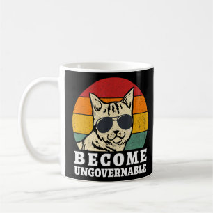 Werde unregierbar Meme Katzen-Meme Retro Vintage Kaffeetasse