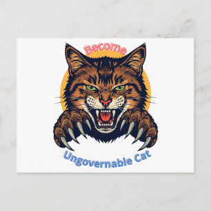 Werde unregierbare Katze Postkarte