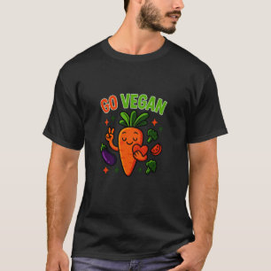 Werde Vegan Lustig Gesunde Pflanzenbasierte Lebens T-Shirt