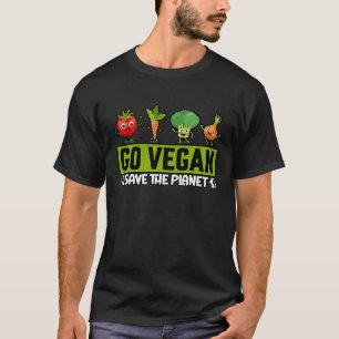 Werde Vegan Rette den Planeten Lustiger Spruch T-Shirt