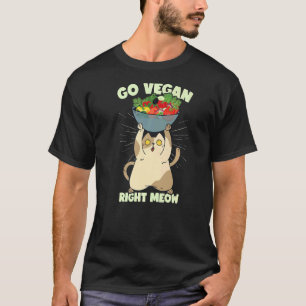 Werde Vegan, und zwar sofort  Lustige Katze Vegani T-Shirt