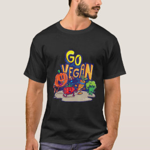 Werde Vegan. Zucchini, Tomate, Karotten und Brokko T-Shirt