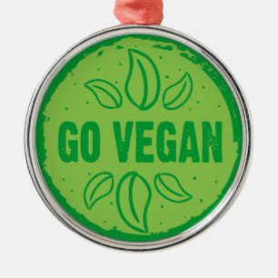 Werde Veganer Ornament Aus Metall