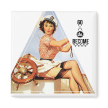 Werde Vintage Pinup Mädchen Digitale Kunst