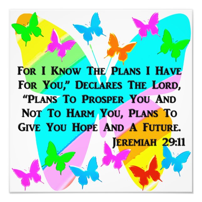 WERDEN JEREMIAH 29:11 INSPIRIERT FOTODRUCK (Vorne)