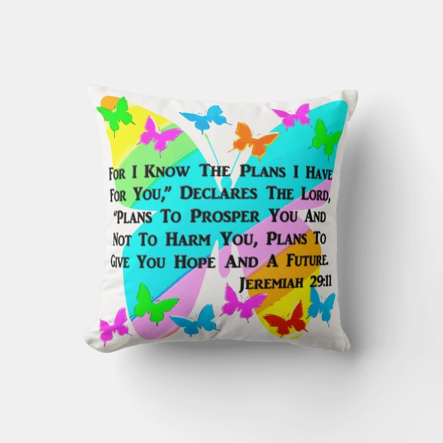 WERDEN JEREMIAH 29:11 INSPIRIERT KISSEN (Vorderseite)