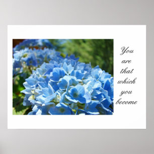 Werden Kunstprints Blaue Hortensien Blumen Natur Poster