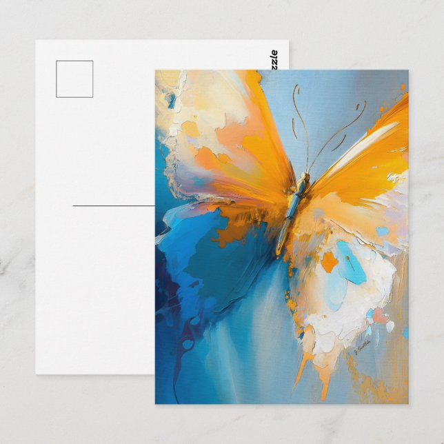 Werden Licht – Abstrakter Schmetterling in Bewegun Postkarte (Vorne/Hinten)