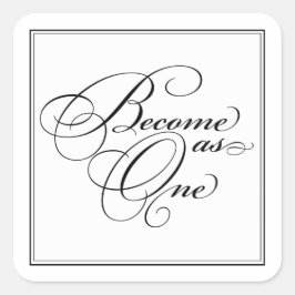 Werden Sie als Christliche Hochzeitskleber Quadratischer Aufkleber
