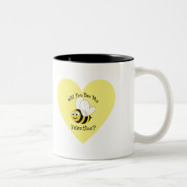 Werden Sie Biene mein Valentinsgruß? Zweifarbige Tasse