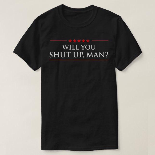 Werden Sie den Mann Biden Harris Trump zitieren Po T-Shirt (Design vorne)