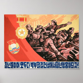 Werden Sie ein junger Held, indem Sie beim Bau der Poster