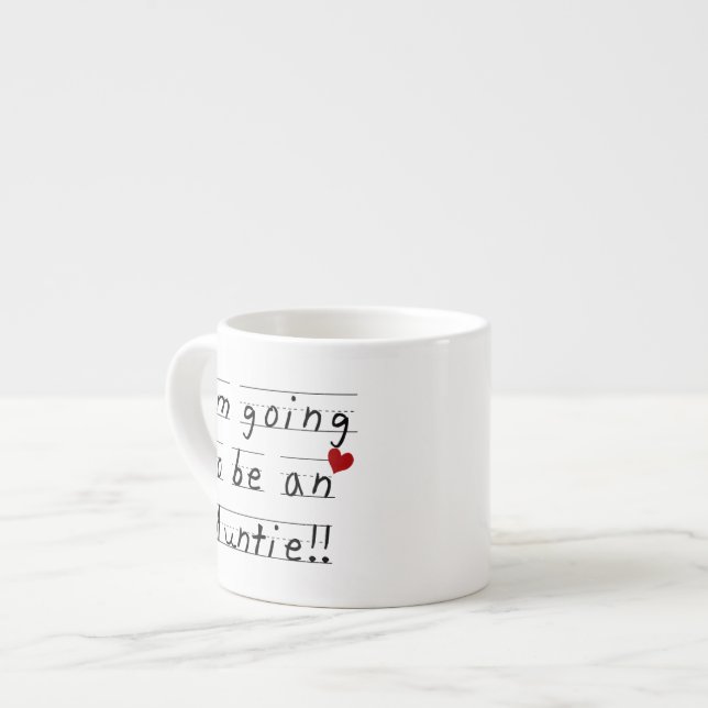 Werden Sie ein Tante Kid Print Tshirts und Geschen Espressotasse (Vorderseite Links)