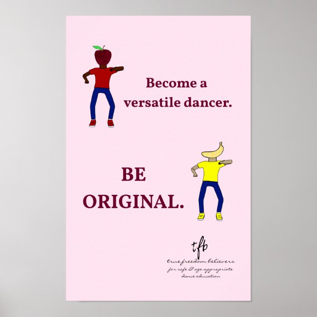 Werden Sie ein versatile Dancer Ballet Pink Poster (Vorne)