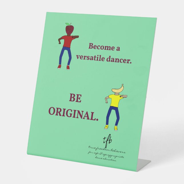 Werden Sie ein Versatile Dancer Light Sea Green Sockelschild (Vorderseite)
