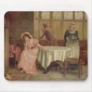 "Werden Sie er kommen?" (Öl auf Leinwand) Mousepad