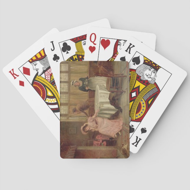 "Werden Sie er kommen?" (Öl auf Leinwand) Spielkarten (Rückseite)