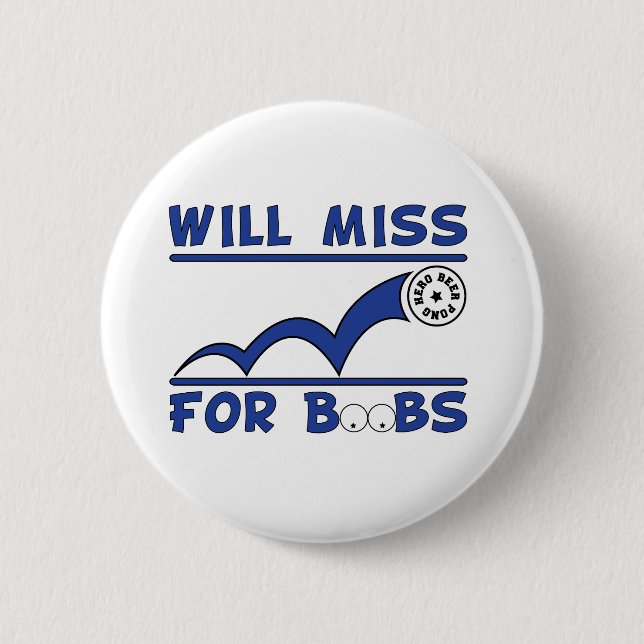 Werden Sie Fräulein Beer Pong Button (Vorderseite)